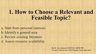 Module 2: Topic Selection and Problem Statement