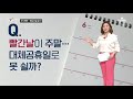 팩트맨 추석 빼면…올해 평일 ‘빨간날’ 없다 뉴스a