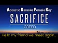 My Sacrifice - Creed Acoustic Karaoke Female Key +2