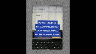 REVIEW JURNAL OTOMATIS TERANGKUM KESELURUHAN ISI