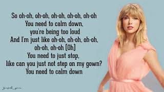 Taylor Swift   You Need To Calm Down Lyrics