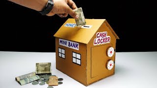 DIY Mini Bank With Combination Lock From Cardboard | DIY Cash & Personal locker from cardboard