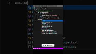 Python program to check even or odd using function #python #programming #shorts