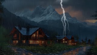 Rain and Thunder Sounds 🔴 Black Screen for Deep Sleep and Relaxation - Live Stream