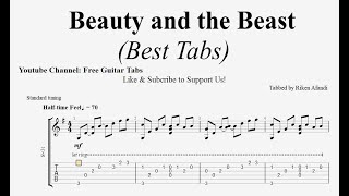 Beauty And The Beast - Guitar Tab | Best Tab | HD 1080p