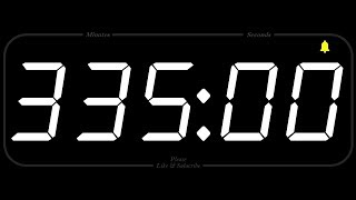 335 MINUTE - TIMER \u0026 ALARM - 1080p - COUNTDOWN