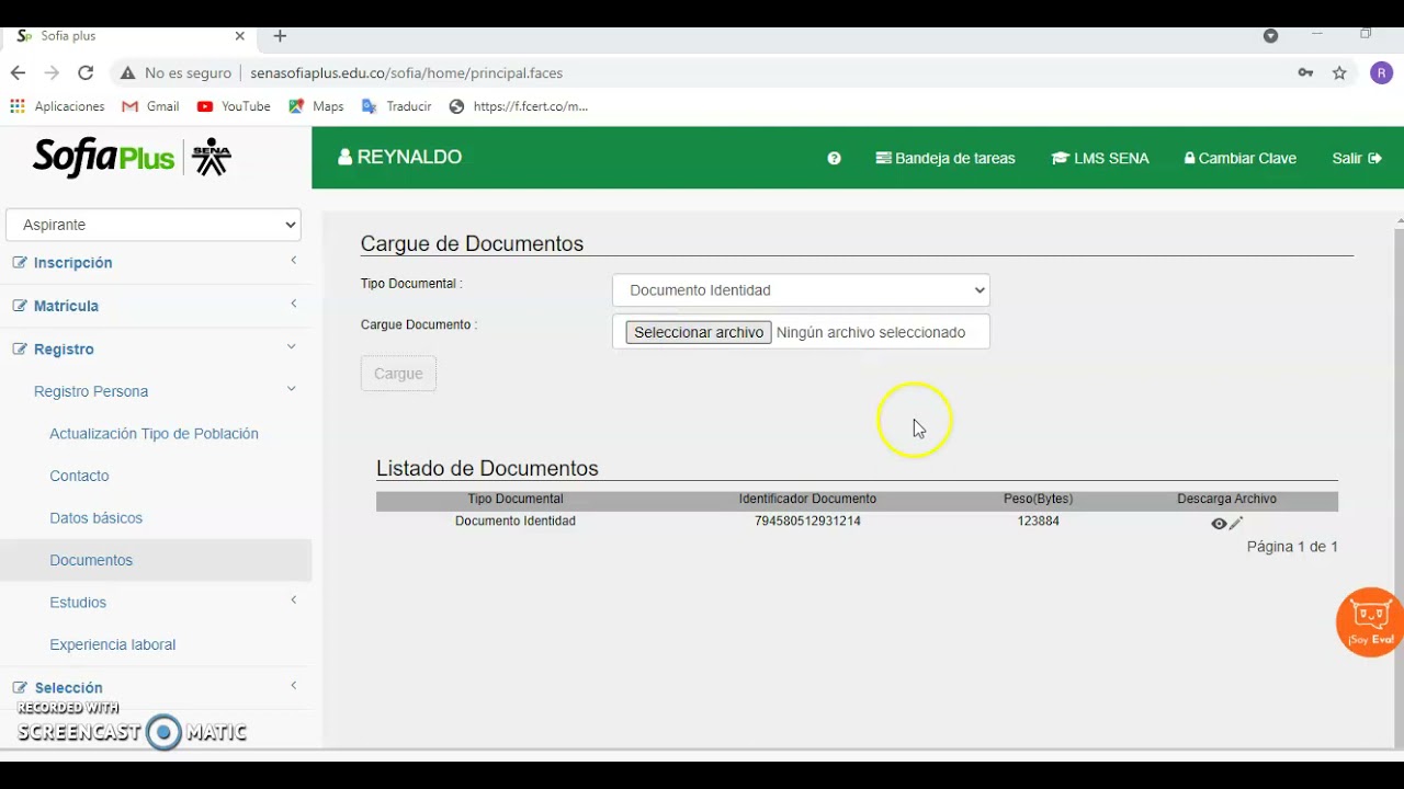 COMO SUBIR EL DOCUMENTO DE IDENTIFICACION Y OTROS DOCUMENTOS A LA ...