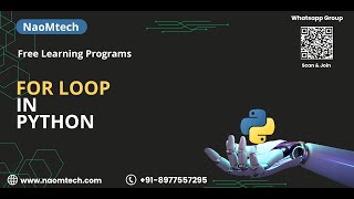 #16 Python Tutorial for Beginners | Loops | For Loop | Nested Loops | Programs for Interviews.
