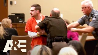 Court Cam: Murderer LUNGES at Prosecutor During Sentencing | A&E