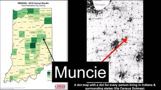 What is the population and economic geography of Muncie and Anderson?