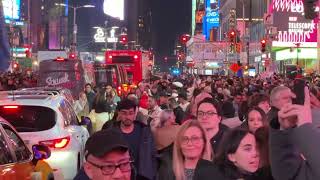 Times Square NYC New Years Eve Ball Drop New Year Day Celebration 2022 - 2023 New York City NY USA