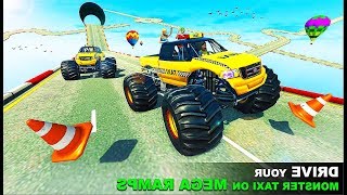 Mega Ramp Monster Truck Taxi Transport Games - 4x4 Big Truck Games - Android GamePlay