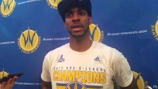 Finals MVP Elliot Williams after leading the Santa Cruz Warriors to the title