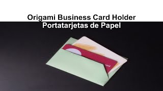 Origami Business Card Holder, Paper Wallet 👛- Monedero Billetero Portatarjetas de Papel Manualidades