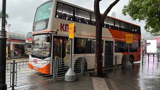 [前龍運車借俾九巴牌] KMBATE221￼ L-43B 8 RF528 尖沙咀天星碼頭巴士總站至尖沙咀麼地道巴士站行車片段￼