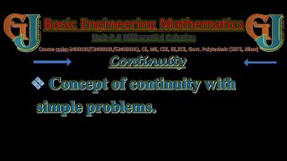 continuity of function #BasicEngineeriongMath Part -15 #IIT #Polytechnic #sbtebiharnewsexam #BEU