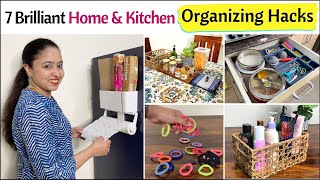 7 Brilliant Home And Kitchen Organization Ideas | NO COST Hacks, DIYs And More | Space Saving Ideas
