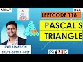 Coding Pascal’s Triangle Step by Step | Leetcode 118 | Java | 3 Intuitions-Best explanation!