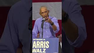 Former President Barack #Obama made a surprise appearance at #KamalaHarris' rally in #Pittsburgh.