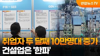 취업자 두 달째 10만명대 증가…건설업은 '한파' / 연합뉴스TV (YonhapnewsTV)