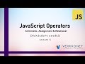 Arithmetic, Assignment & Relational Operators - JavaScript Course - Lecture 6