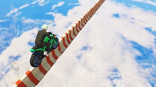 Impossible Mile High Bike Stunt (GTA 5 Funny Moments)
