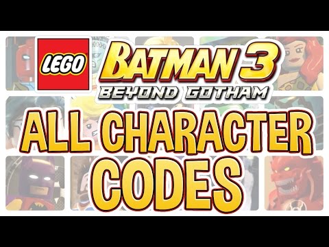 LEGO Batman 3 - All Character Codes LEGO Batman 3 - All Character Codes