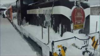 津軽鉄道　鉄吾郎ストーブ列車に乗る　2012.01.28