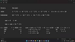 Converting Binary to Decimal by Recursion
