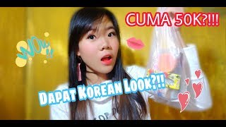 KOREAN LOOK CUMA 50K?!! | 50K Makeup Challenge | SiEndut Vivi