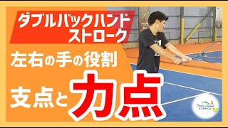 【“見て”上達するテニス】バックハンドストローク/左右の手の役割は“支点と力点”??