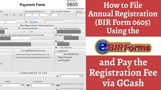 How to Electronically File BIR Annual Registration (Form 0605) And Pay Via GCash | How-To