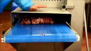 Pacific JS-4300 Fresh Meat Slicer - 20mm Pork Collar Butt