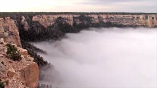 Grand Canyon fills up with sea of clouds during rare weather phenomenon