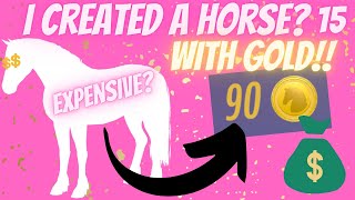 I created my FIRST EVER custom creation horse with GOLD on Equestrian the Game! Ep 15