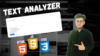 How To Create Text Analyzer Using Html Css & JavaScript || Text Analyzer In JavaScript .