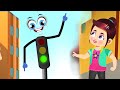 Red Light, Green Light | Traffic Light Poem | Nursery Rhymes & Kids Songs