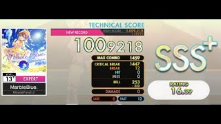 [オンゲキ] MisoilePunch♪ - Marble Blue. (Expert Lv. 13+) ABFB SSS+ Rank【外部＋手元】