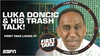 Stephen A. & Kendrick Perkins ABSOLUTELY LOVE Luka Doncic’s trash talk! 🔥 | Firs