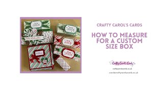 How to measure for a custom size gift box