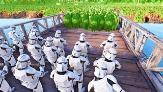 Can 1,000 Clones Hold Bridge VS 5,000,000 ZOMBIES!? - UEBS 2: Star Wars Mod