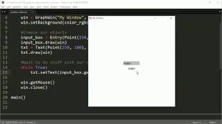 Python Graphics Programming (Graphics.py 4): Text boxes