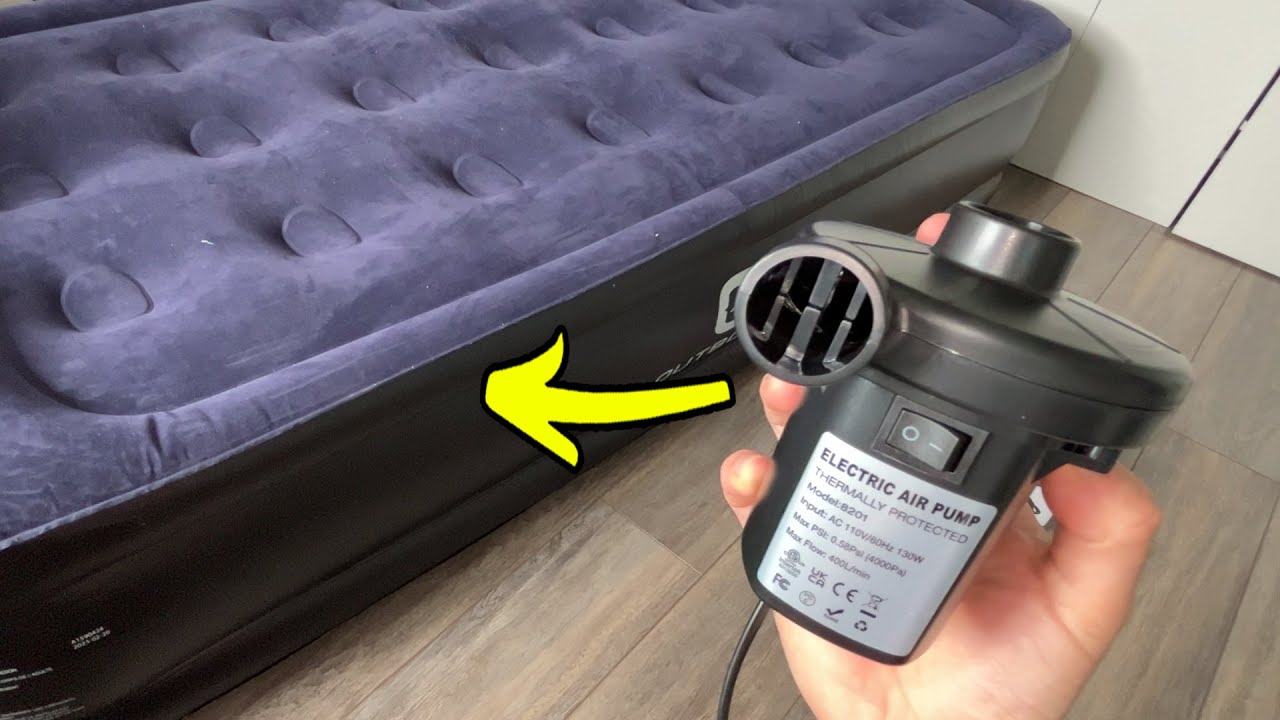 Electric Air Pump: How To Inflate And Deflate Air Bed Mattress - YouTube