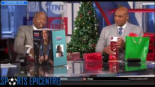Check The Cheap Christmas Gifts Ernie Bought The TNT Team! - Inside The NBA