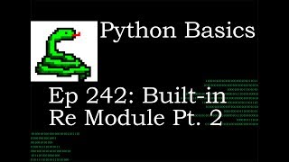 Python Basics Re Module Pt 2