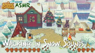 [모동숲겨울섬 ASMR🎵] 눈 밟는 소리,  바람소리┃힐링음악 - 30분┃Relaxing Animal Crossing Music - Walking in Snow Sounds