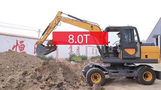 #Hengwang HW80L Wheel Excavator