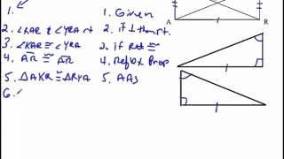 Honors Geometry Overlapping Triangle Proof HW #1