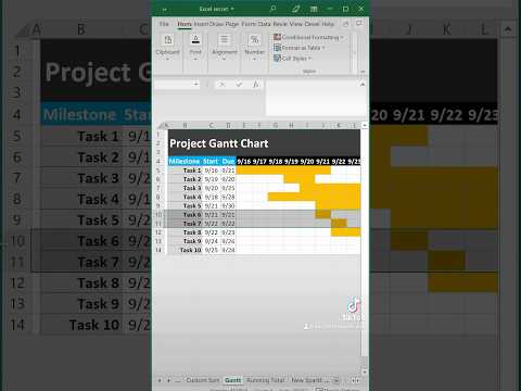 Excel tip how to make a Gantt chart