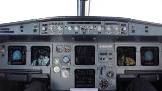 Airbus A320 Cockpit Flight Nice - Cologne (Jumpseat View)